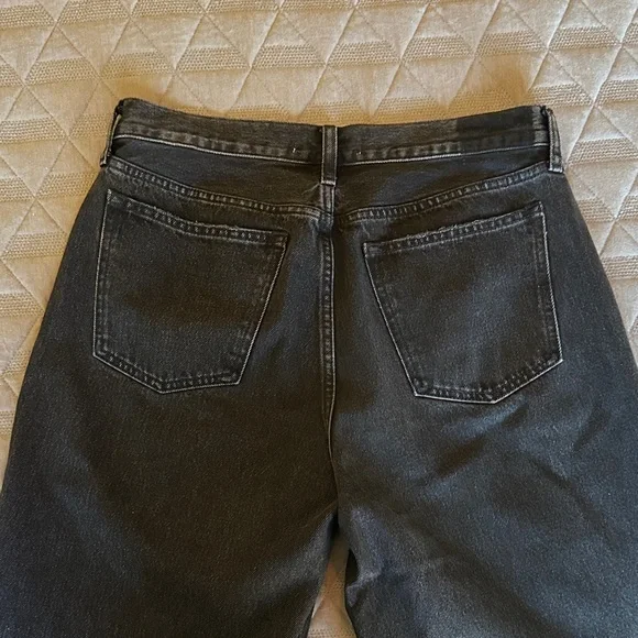 Abercrombie & Fitch Black The Slouchy Jean Mid Rise Curve Love - Picture 6 of 8